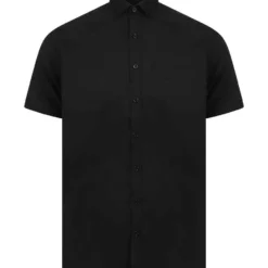 Henbury Modern Short Sleeve Slim Fit Oxford Shirt