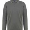 Henbury Unisex Long Sleeve Coolplus Piqué Polo Shirt