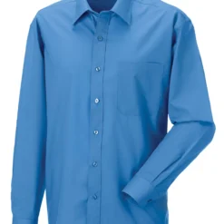 Russell Collection Mens Long Sleeve Classic Polycotton Poplin Shirt -Sol's Clothing Store 1297df70ada997e61c3e429467806b665b4069d67be042f3224aeb9ccd98c9f4