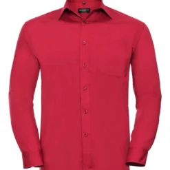 Russell Collection Mens Long Sleeve Classic Polycotton Poplin Shirt -Sol's Clothing Store 14d96a4ecc81ce0dc249ed10dba41cc1a139a81d7ee12067acba945ba6a033de