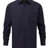 Russell Collection Mens Long Sleeve Classic Polycotton Poplin Shirt