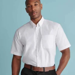 Henbury Short Sleeve Classic Oxford Shirt -Sol's Clothing Store 1a88eafe66ac76b53572aac563da9291097ab645d386fa58e303649de3c9ddad