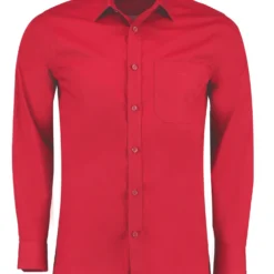 Kustom Kit Tailored Fit Long Sleeve Poplin Shirt