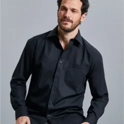 Russell Collection Mens Long Sleeve Classic Pure Cotton Poplin Shirt -Sol's Clothing Store 24194d3f6afffd1c405eaea965f651b0c6cd8346c582c7129f1e9dcb4f3952d4
