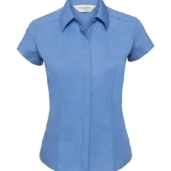 Russell Collection Ladies' Cap Sleeve Fitted Polycotton Poplin Shirt -Sol's Clothing Store 2880afa0fce4af7c5b9b33695634537d1813883762cdf0f9c8dc299b15ce1769