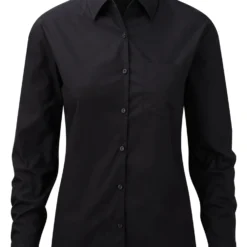 Russell Collection Ladies' Long Sleeve Classic Pure Cotton Poplin Shirt