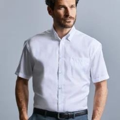 Russell Collection Mens Short Sleeve Classic Ultimate Non-Iron Shirt -Sol's Clothing Store 2b2431523f7dd883f62cd60bb0c12aedbd3079b0ba32be40f350320fed82ccb6