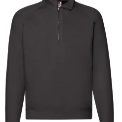 Fruit Of The Loom Mens Premium Zip Neck Sweat
