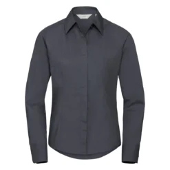 Russell Collection Ladies' Long Sleeve Fitted Polycotton Poplin Shirt -Sol's Clothing Store 2f50fc08f3f7e2ad8c8d2d95362599d8a28b169852434bd3abcab9b5b620fda0