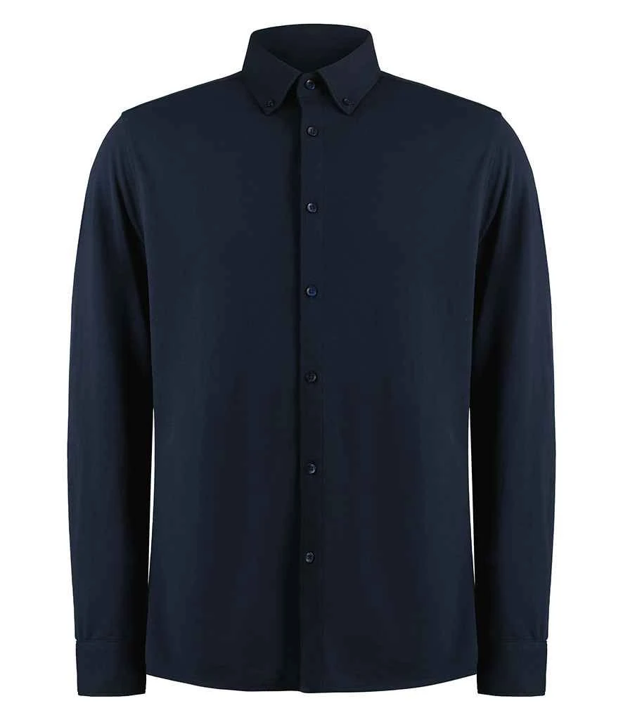 Kustom Kit Tailored Fit Superwash 60 Pique Shirt (Long Sleeve) 9 Kustom Kit Tailored Fit Superwash 60 Pique Shirt (Long Sleeve) - Image 9