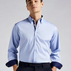 Kustom Kit Tailored Fit Long Sleeve Premium Contrast Oxford Button Down Collar Shirt -Sol's Clothing Store 32554f1b07e48225635599987957c13c1091ec28d634bf0c21c28594ad41dc02