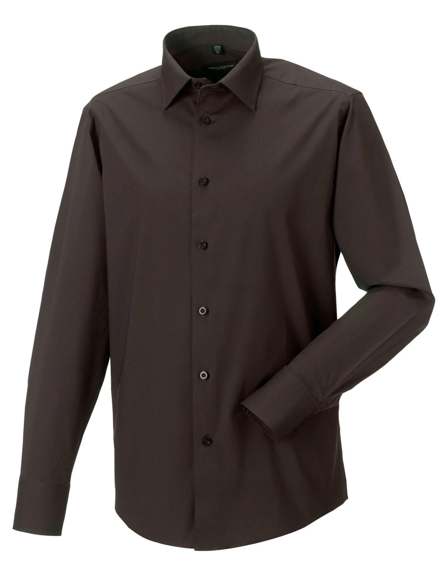 Russell Collection Mens Long Sleeve Fitted Stretch Shirt 5 Russell Collection Mens Long Sleeve Fitted Stretch Shirt - Image 5