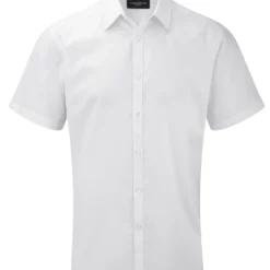 Russell Collection Mens Short Sleeve Tailored Herringbone Shirt -Sol's Clothing Store 355b3c9f5a1bbd1021719b86e8874a432485cbd828f13d68d4a592d2db1b55bf