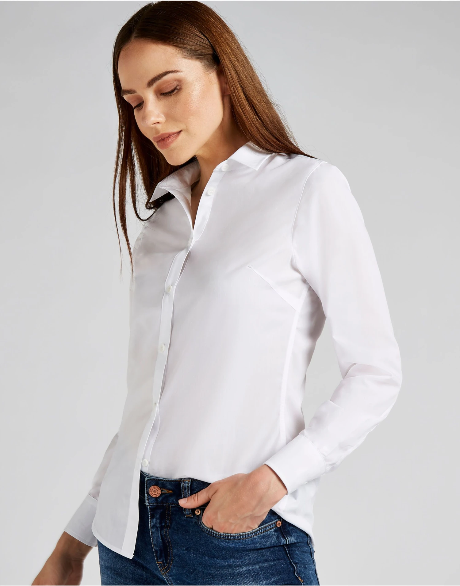 Kustom Kit Tailored Long Sleeve Poplin Shirt 5 Kustom Kit Tailored Long Sleeve Poplin Shirt - Image 5