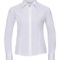 Russell Collection Ladies' Long Sleeve Fitted Polycotton Poplin Shirt -Sol's Clothing Store 36b44f2e70bacaee4a40fd3e40034b5c1c15dbded94b388daf103daa8a2638d7