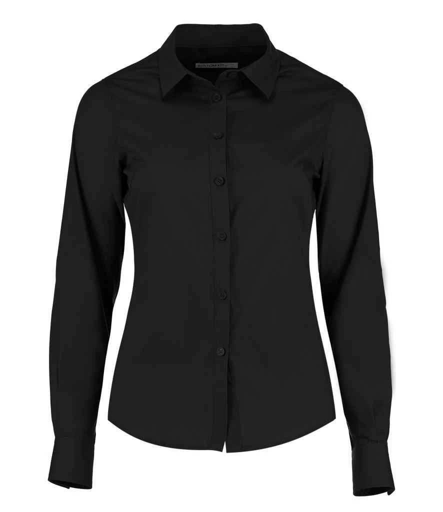 Kustom Kit Tailored Long Sleeve Poplin Shirt 4 Kustom Kit Tailored Long Sleeve Poplin Shirt - Image 4