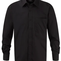 Russell Collection Mens Long Sleeve Classic Pure Cotton Poplin Shirt
