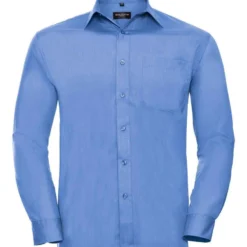 Russell Collection Mens Long Sleeve Classic Polycotton Poplin Shirt -Sol's Clothing Store 4b64993cf880408e8a7329e47a7b075620fe7af499a31fed47815366b3637a6b