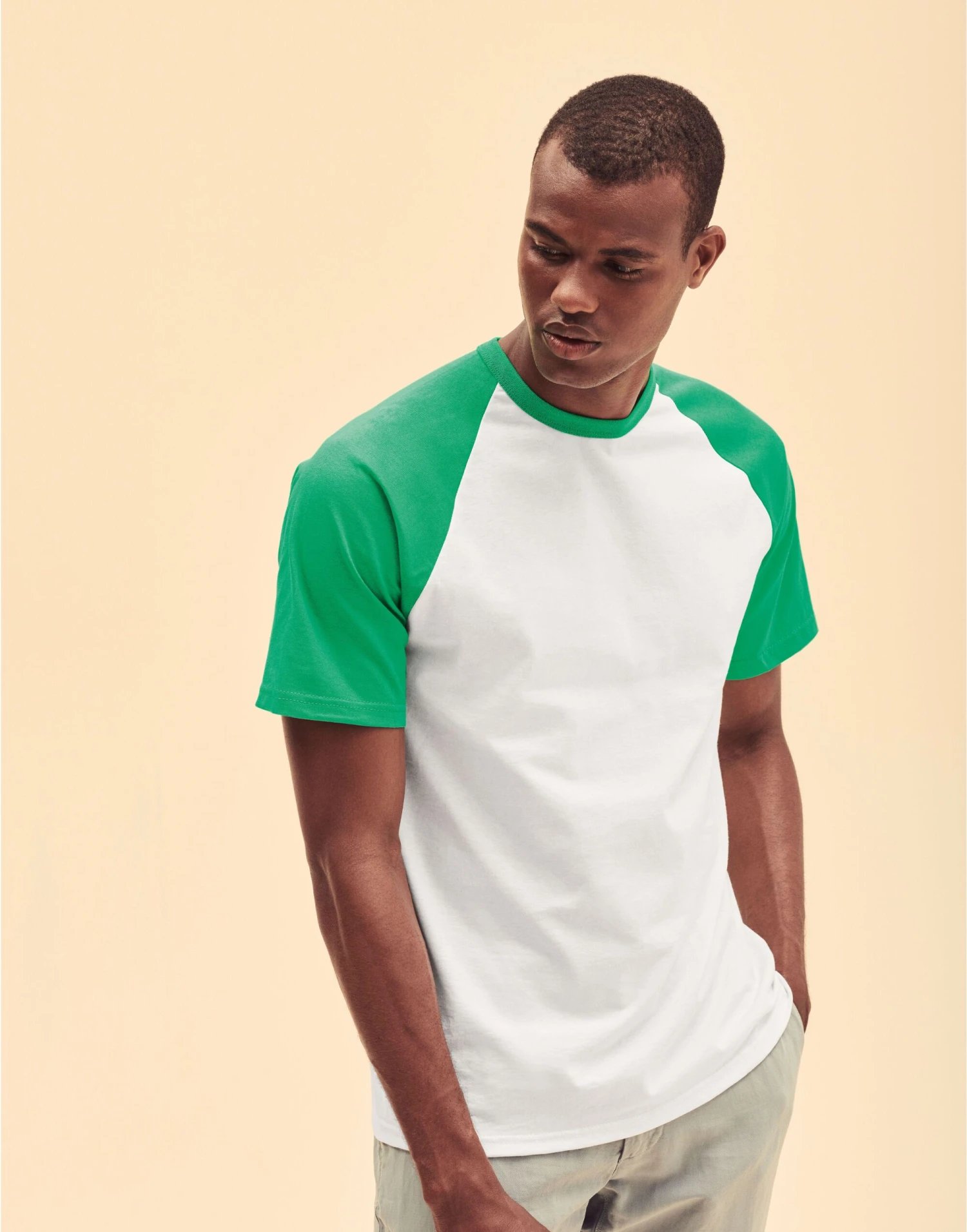 Fruit Of The Loom Mens Valueweight Short Sleeve Baseball T-Shirt 4 Fruit Of The Loom Mens Valueweight Short Sleeve Baseball T-Shirt - Image 4