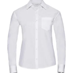 Russell Collection Ladies' Long Sleeve Classic Pure Cotton Poplin Shirt -Sol's Clothing Store 4d535e6f39c39dc3d4d73024f90e1eb92ecc9002d81b72e6551c3002d5964db9