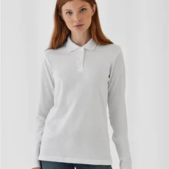 B&C ID.001 Womens Long Sleeve Polo -Sol's Clothing Store 51458eeb4c5c899483ce56c37008fd8c6f21cc3a2d1dfadf4a9d26ac96f9e0ab