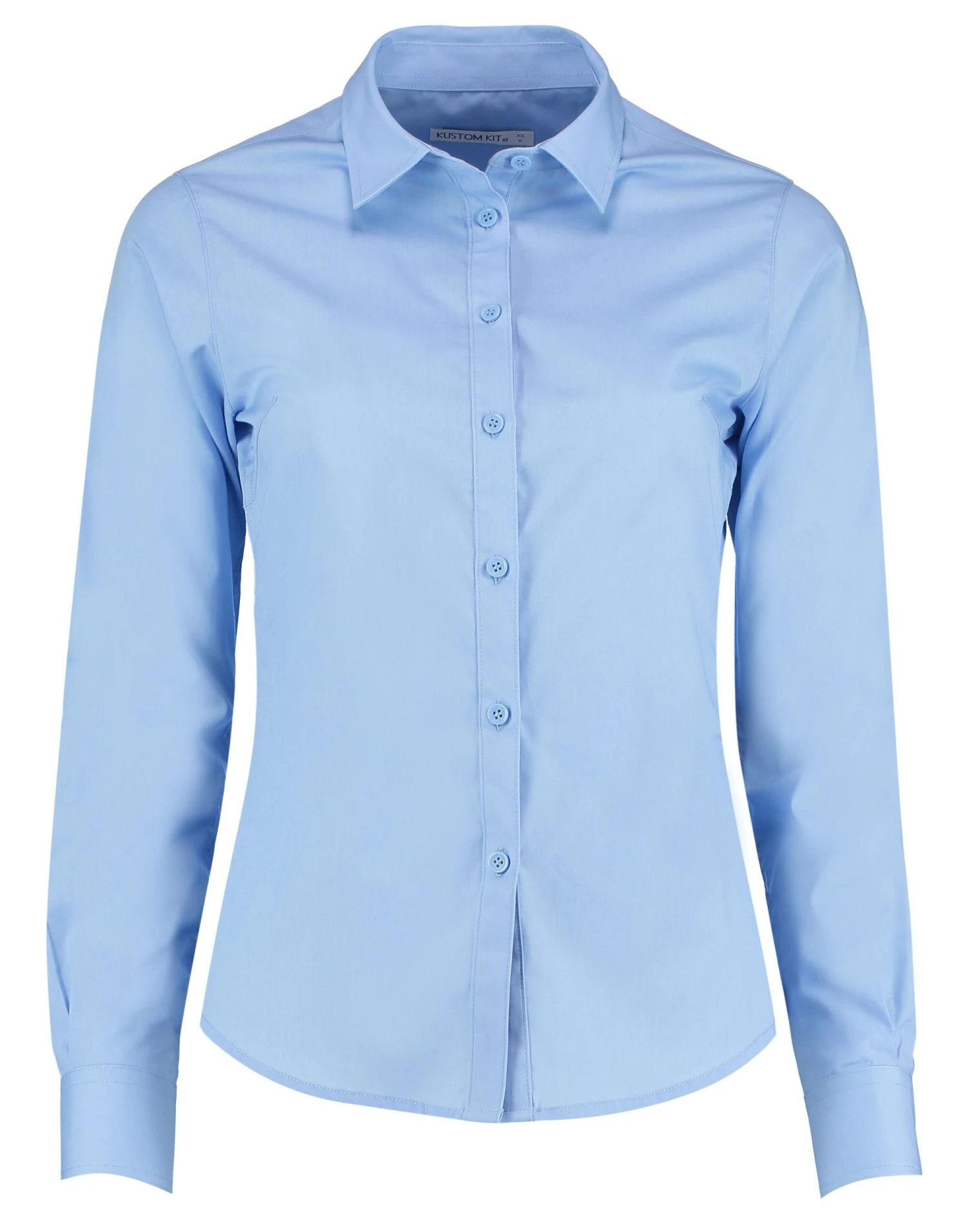 Kustom Kit Tailored Long Sleeve Poplin Shirt 10 Kustom Kit Tailored Long Sleeve Poplin Shirt - Image 10