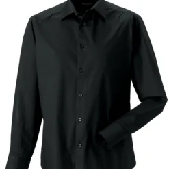 Russell Collection Mens Long Sleeve Fitted Stretch Shirt