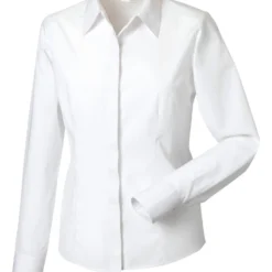 Russell Collection Ladies' Long Sleeve Fitted Polycotton Poplin Shirt -Sol's Clothing Store 58b53979b9d52ab678d2326a766b86e0fef8e9af4add3163a128f264c35826b9
