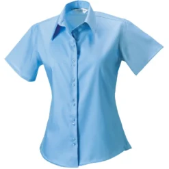 Russell Collection Ladies' Short Sleeve Tailored Ultimate Non-Iron Shirt -Sol's Clothing Store 5f9274dbd6800a5027a6f0cbb2a526ce7d14a6eba48cd8c027c2db23117ed76b