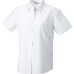 Russell Collection Ladies' Short Sleeve Tailored Oxford Shirt -Sol's Clothing Store 621a02c8a2f28d8ea977567333ceffd131fc0cf3f53983b86b2b572b8ce8aa31