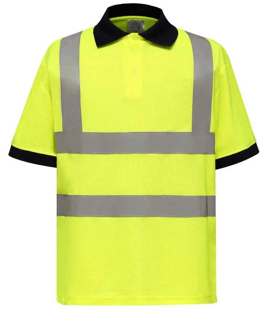 Yoko Hi Vis Polo Shirt 2 Yoko Hi Vis Polo Shirt - Image 2