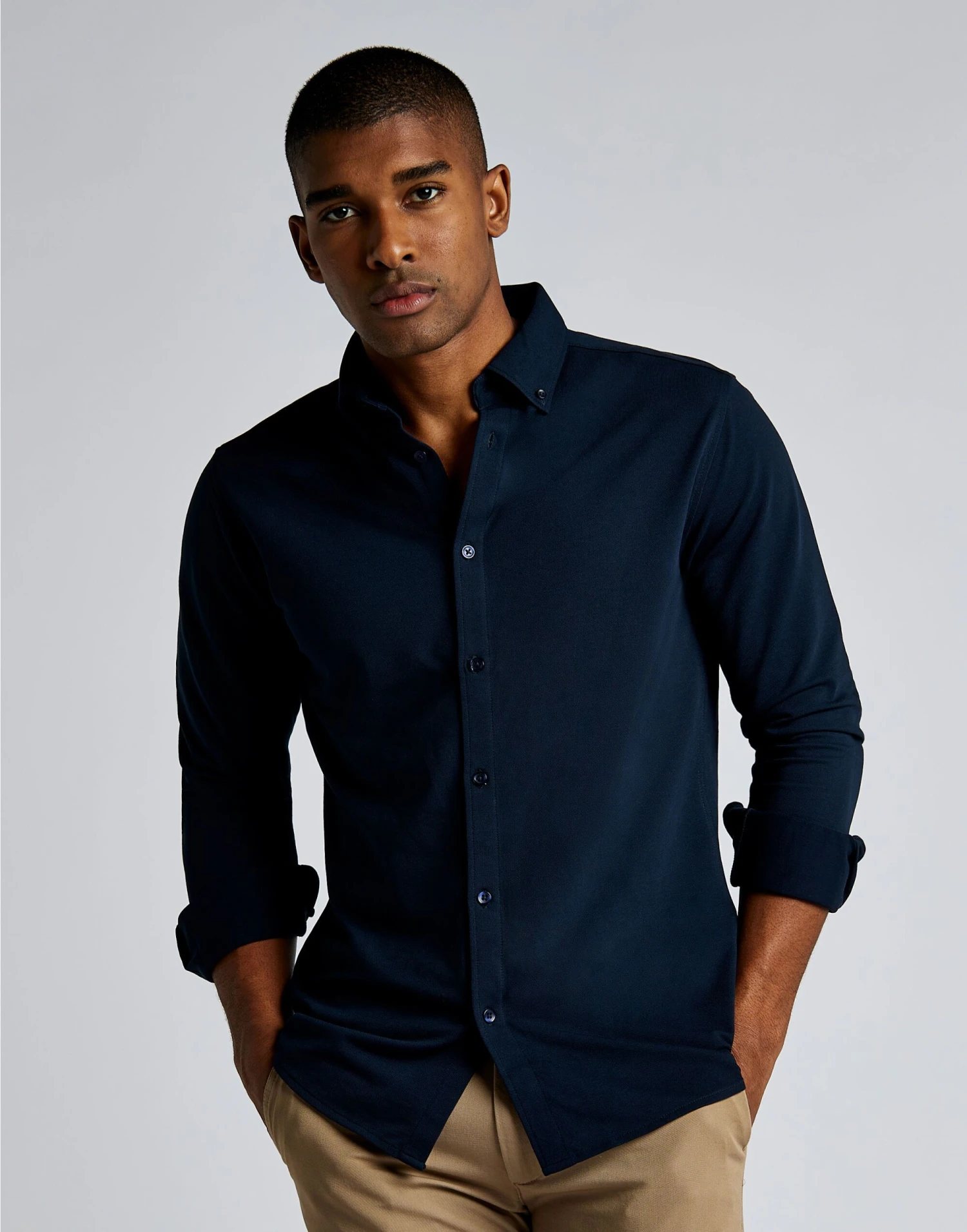 Kustom Kit Tailored Fit Superwash 60 Pique Shirt (Long Sleeve) 4 Kustom Kit Tailored Fit Superwash 60 Pique Shirt (Long Sleeve) - Image 4