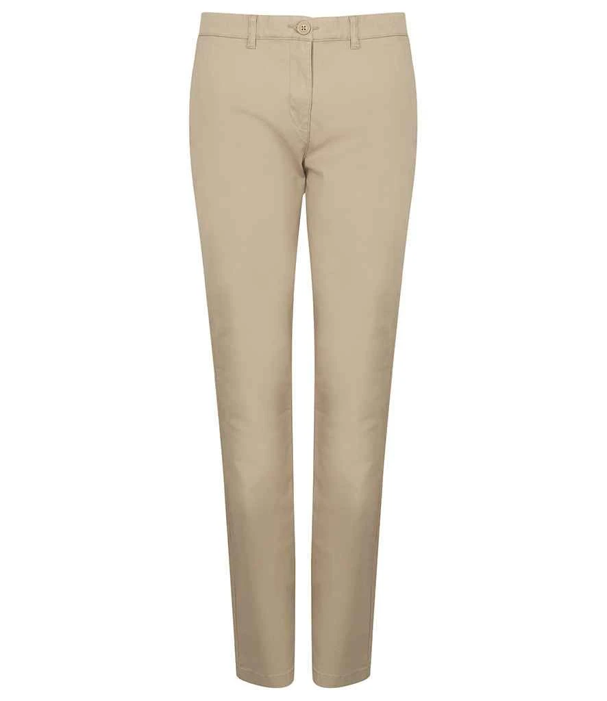 Henbury Ladies Stretch Chino Trousers 3 Henbury Ladies Stretch Chino Trousers - Image 3