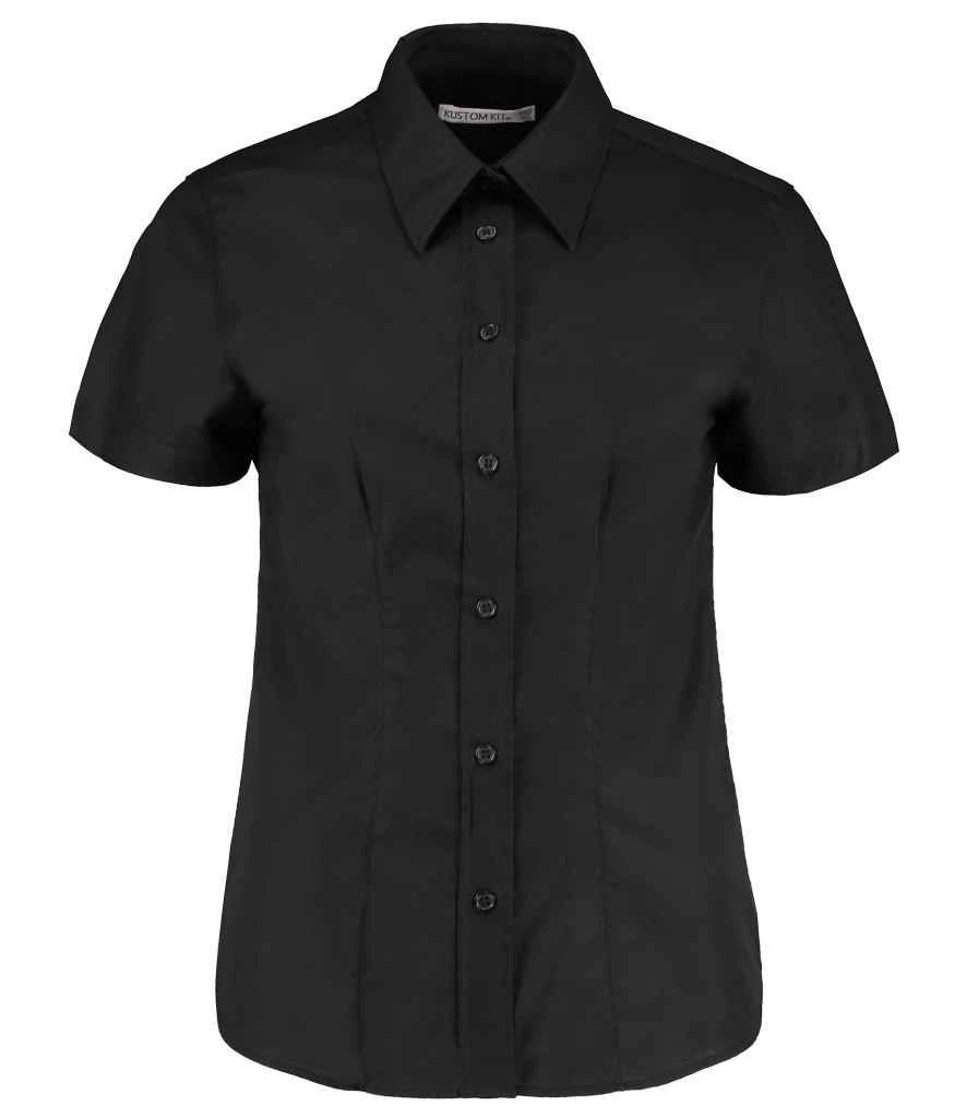 Kustom Kit Tailored Fit Short Sleeve Workwear Oxford Shirt 2 Kustom Kit Tailored Fit Short Sleeve Workwear Oxford Shirt - Image 2