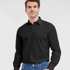 Russell Collection Mens Long Sleeve Classic Pure Cotton Poplin Shirt -Sol's Clothing Store 69e0d3dc9a7dfed8ca8a3506ce4e4da6535f39f39ccbb7fc30151cf36257b125