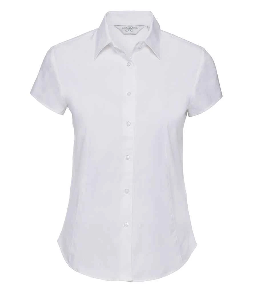 Russell Collection Ladies' Short Sleeve Fitted Stretch Shirt 5 Russell Collection Ladies' Short Sleeve Fitted Stretch Shirt - Image 5