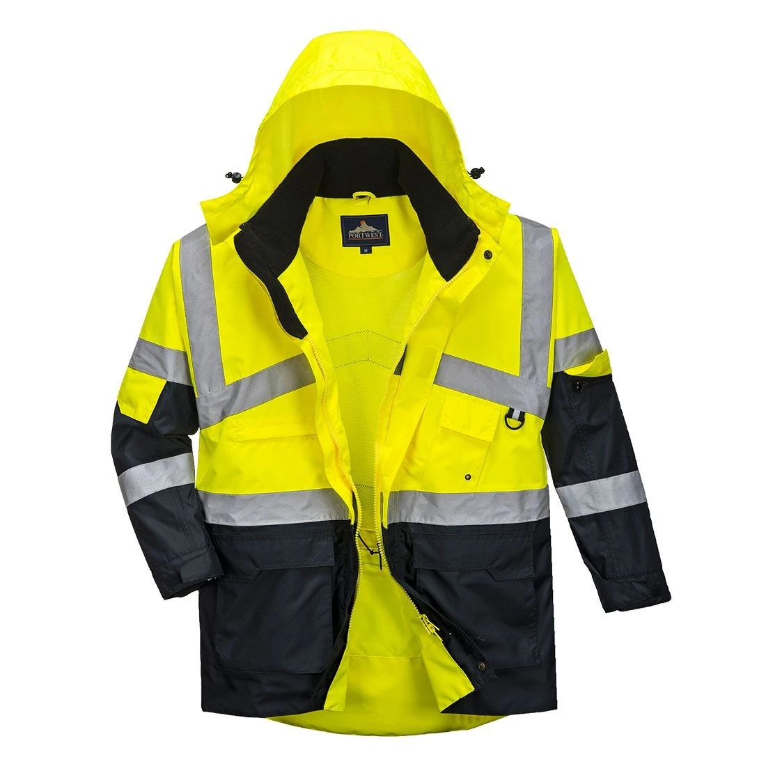 Portwest Hi-Vis Breathable Contrast Rain Jacket 2 Portwest Hi-Vis Breathable Contrast Rain Jacket - Image 2