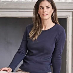 Tee Jays Ladies' Long Sleeve Interlock Tee -Sol's Clothing Store 723ff60f22f8ccf5dfb929906fe1f05207eb80273becb2f95df01a2418b5d4e9