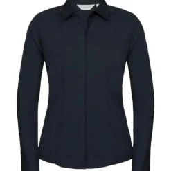 Russell Collection Ladies' Long Sleeve Fitted Polycotton Poplin Shirt -Sol's Clothing Store 77bf5003b5408e478e0f222345c9b94af6f6375d675ba89b10a9cfc5fc4d1948