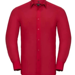 Russell Collection Mens Long Sleeve Tailored Polycotton Poplin Shirt -Sol's Clothing Store 7e90823d453da5987e010e45864a6b30ce320f210366a816f50a71dd44fd5402