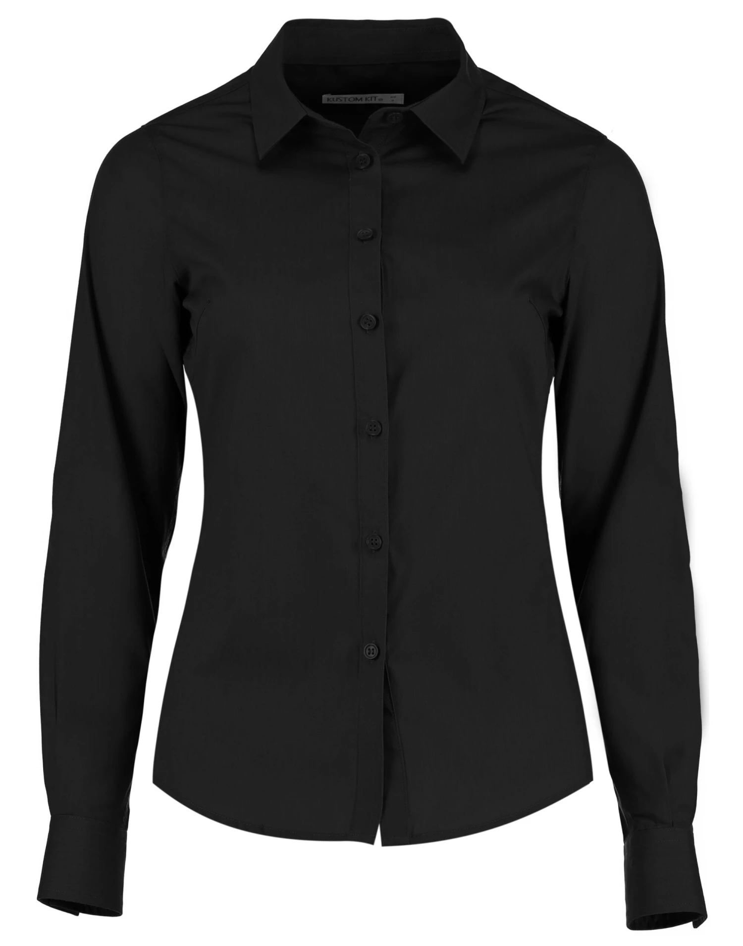 Kustom Kit Tailored Long Sleeve Poplin Shirt 2 Kustom Kit Tailored Long Sleeve Poplin Shirt - Image 2