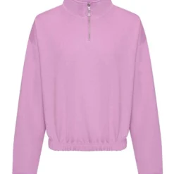 Just Hoods Awdis Ladies Cropped 14 Zip Sweatshirt