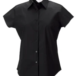 Russell Collection Ladies' Short Sleeve Fitted Stretch Shirt