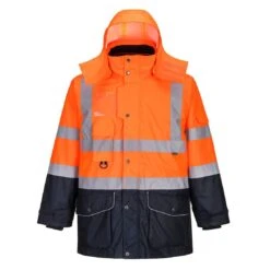 Portwest Hi-Vis Breathable 7-in-1 Contrast Traffic Jacket