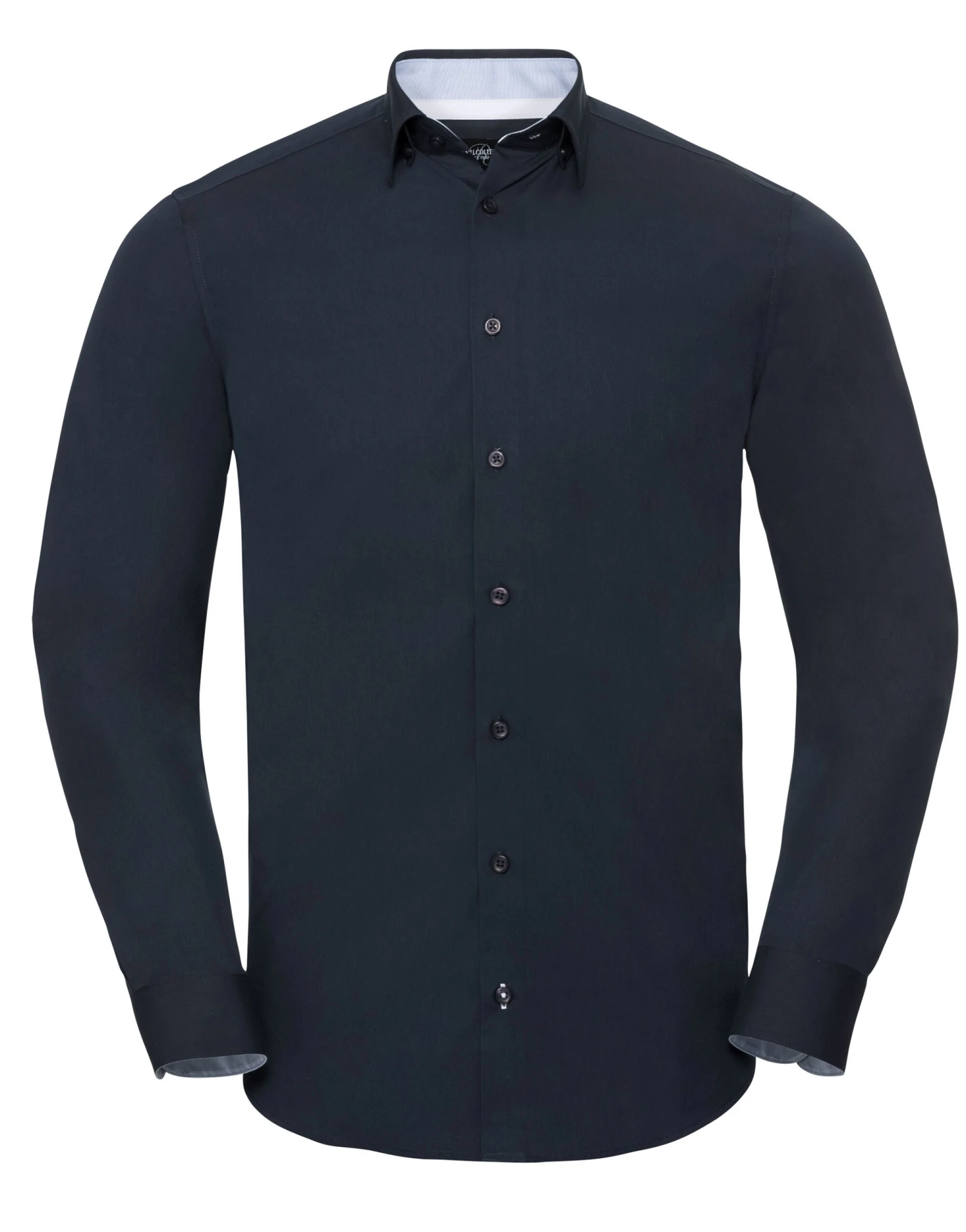 Russell Collection Mens Long Sleeve Tailored Contrast Ultimate Stretch Shirt 3 Russell Collection Mens Long Sleeve Tailored Contrast Ultimate Stretch Shirt - Image 3