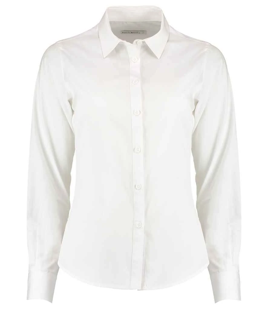 Kustom Kit Tailored Long Sleeve Poplin Shirt 3 Kustom Kit Tailored Long Sleeve Poplin Shirt - Image 3