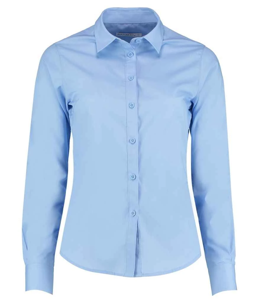 Kustom Kit Tailored Long Sleeve Poplin Shirt 15 Kustom Kit Tailored Long Sleeve Poplin Shirt - Image 15