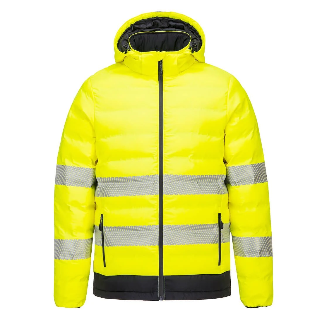 Portwest Hi-Vis Ultrasonic Heated Tunnel Jacket 1 Portwest Hi-Vis Ultrasonic Heated Tunnel Jacket