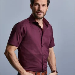 Russell Collection Mens Short Sleeve Fitted Stretch Shirt -Sol's Clothing Store 9ce4be7228c88a2ace25518987bdbd0fac63bb83081972709670a319bd49771d