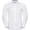 Russell Collection Long Sleeve Contrast Herringbone Shirt